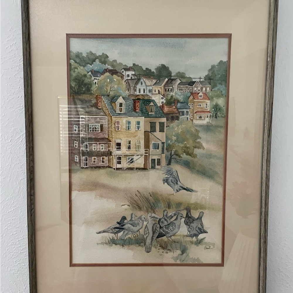 Large Original Watercolor Streetscape